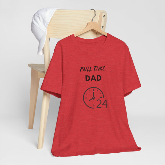 Full time Dad Jersey Short Sleeve Fathers Day Christmas holiday gift hard working thoughtful great papa shirt