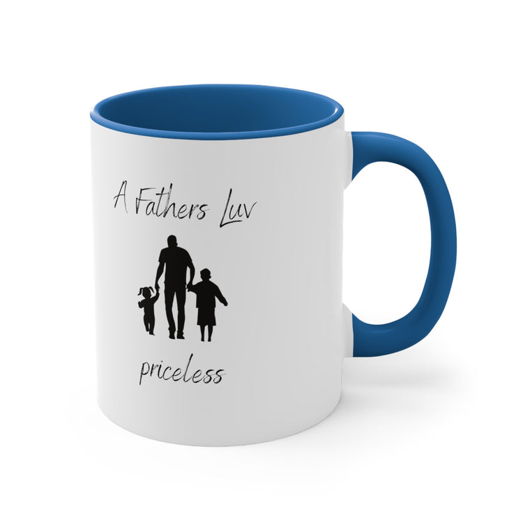 Fathers Day Mug, Priceless father multicolor everyday special dad day sentimental message coffee tea hot chocolate beverage mug