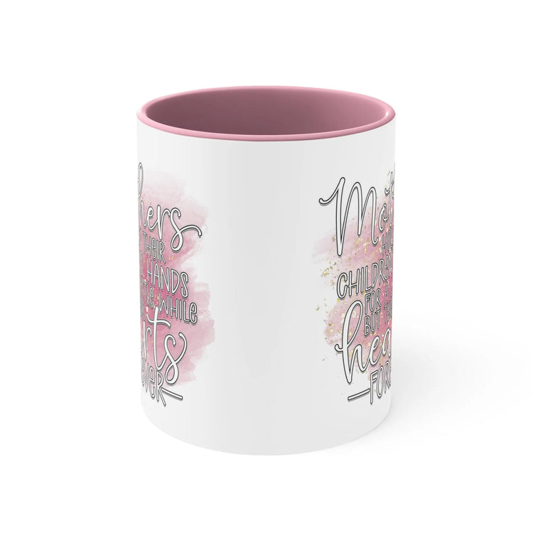 Accent Coffee Mug, 11oz, Heartfelt Mother loving messge two tone coffee tea handle pretty mom beverage drinking cup mug The Aurora Touch