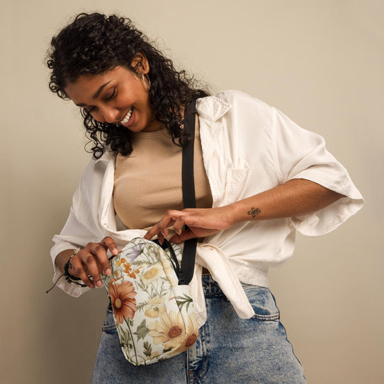 Bolso bandolera utilitario, bonito estampado floral, para primavera, verano e invierno, para todas las ocasiones, para uso diario, resistente, con correa ajustable y cremallera, bolso informal.