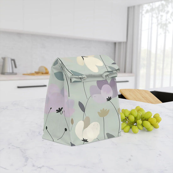 Polyester Lunch Bag, backtoschool easy opening floral design travel snack lunch food bag great for all ages The Aurora Touch