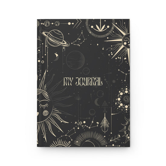 Hardcover Journal Matte, Celestial everyday positive tarot meditation personal stylish customized sturdy writing notebook pad