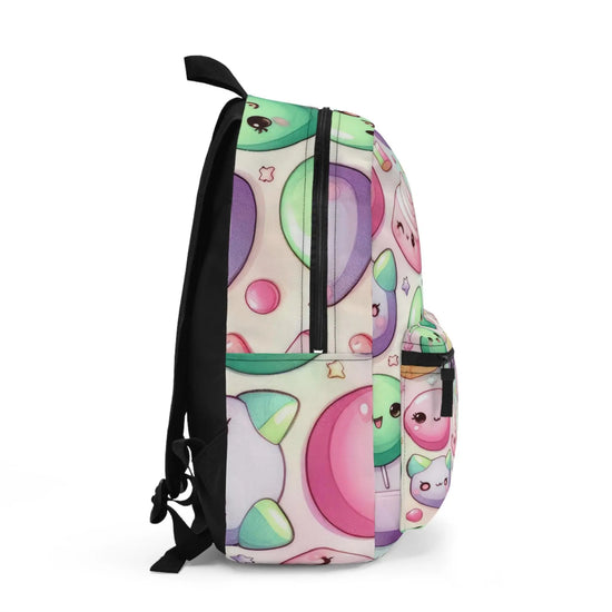 Backpack, pastel kawaii candy pattern back to school kids colorful ipad laptop crayons pencil everyday travel cute carry on bus bag The Aurora Touch