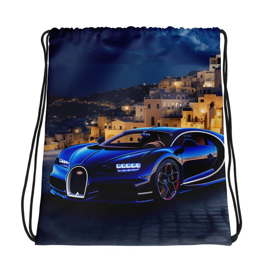 Drawstring bag, Sexy lamborghini bugatti luxury sportscar portrait designer bag