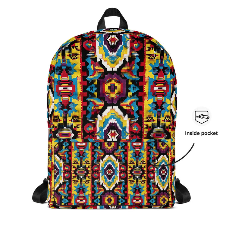 Colorful Western Design Backpack, Great For All School Age Groups and Casual Wear, Travel Bag The Aurora Touch