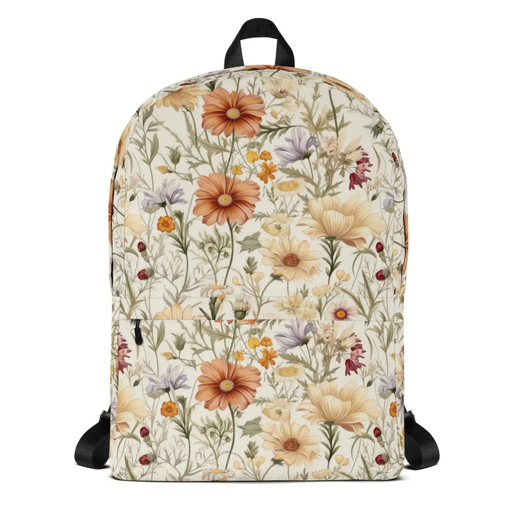 Backpack, Floral spring summer fall back to school computer laptop ipad book travel carry bag The Aurora Touch