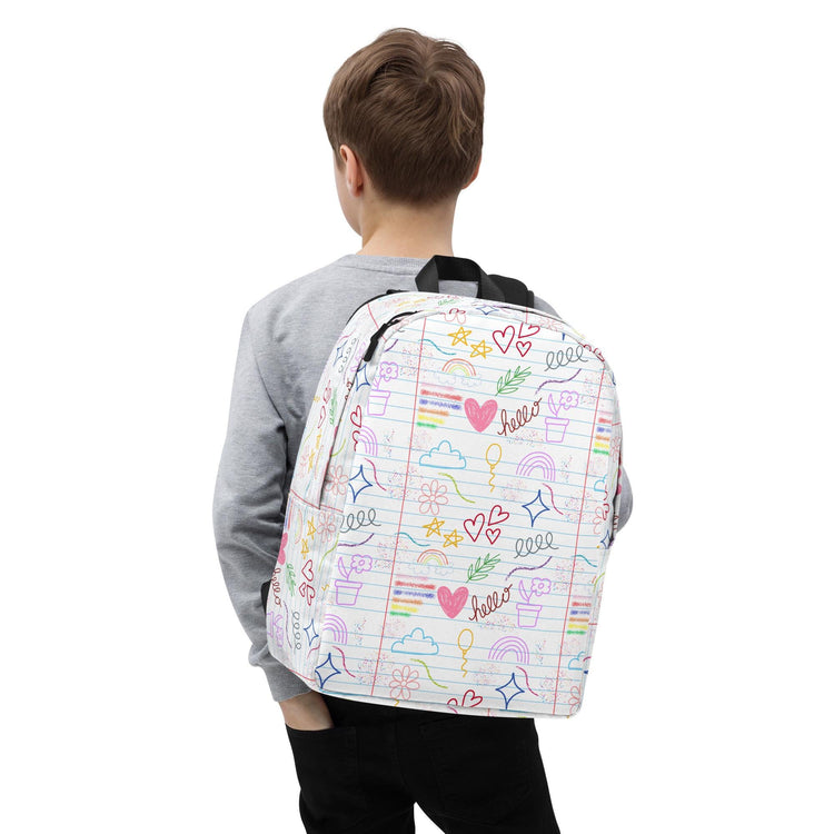Minimalist Backpack, Young child back to school all purpose elementary preschool computer ipad crayons pencils carrying book bag