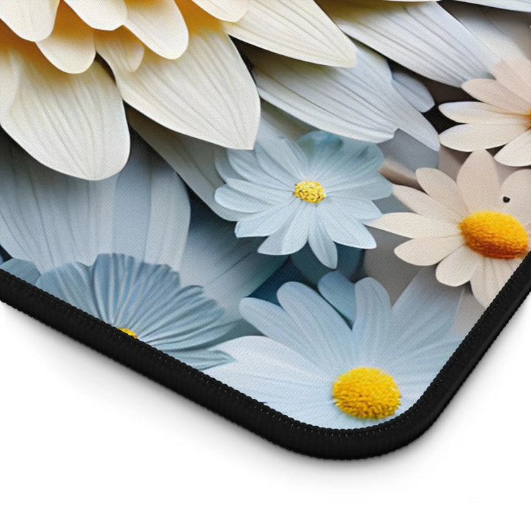 Desk Mat, Beautiful 3D bright colorful floral print office dorm home computer keyboard mouse desk pad