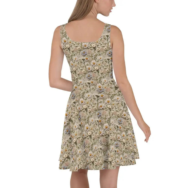 Beautiful Crochet Floral Skater Dress - Versatile Stylish Fashion for Family Gatherings, Office Parties, Dinner Dates & More The Aurora Touch
