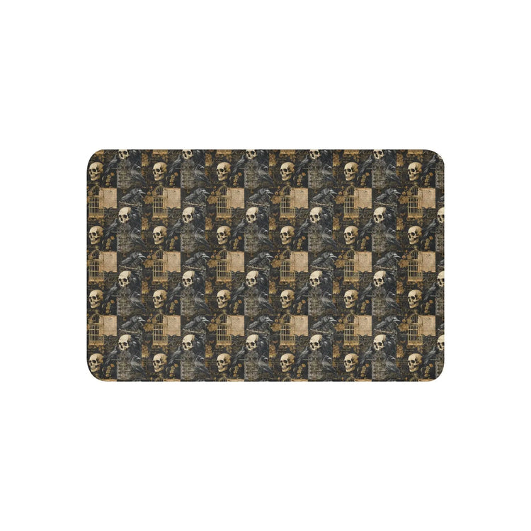 Sherpa blanket, Gothic patchwork Halloween style pattern design plush soft warm cozy cuddle up couch bed chair travel stylish throw