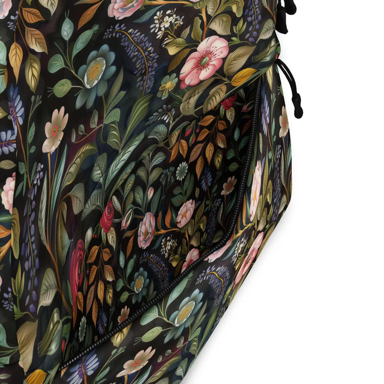 Backpack, Floral pretty all over print all purpose pattern design roomy sports books laptop school office supplies carrying bag The Aurora Touch