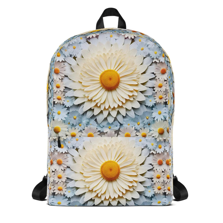 All Ages Backpack, Large colorful bright daisy flower picturesque portrait designed back to school laptop computer book roomy bag back pack The Aurora Touch