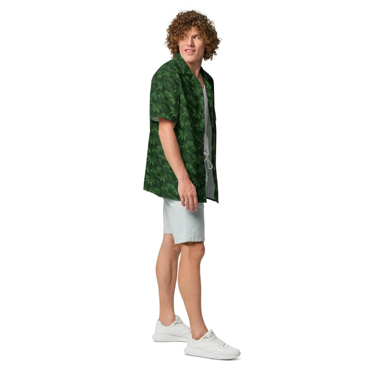 Mens Tropical Green Vacation Casual Moisture-wicking Trendy Summer Festival Fashion Wear The Aurora Touch