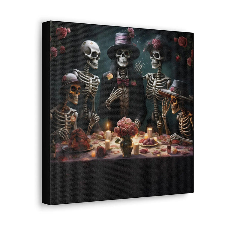 Canvas Gallery Wraps, Halloween day of the dead vibrant traditional portrait hallway lounge room home decor cool unique wall art The Aurora Touch
