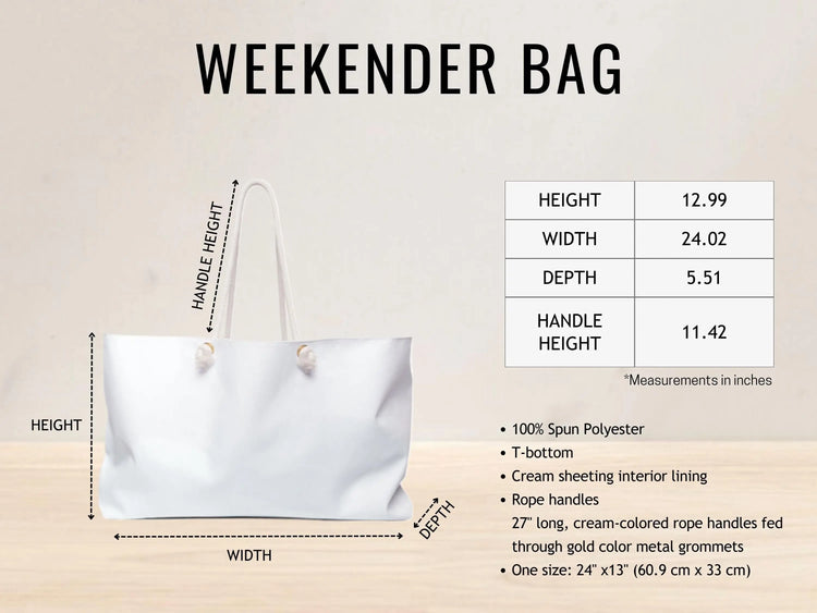 Farm House Xmas Weekender Bag - Large Tote, Personal Holiday, Country Style, Carry on, Oversized, Farmhouse Tote The Aurora Touch