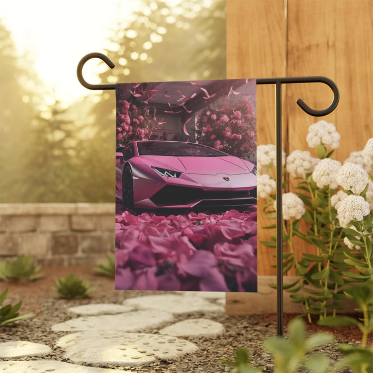 Garden & House Banner, Pink Lamborghini Garden Banner, Outdoor Home decor, Valentines Day pink Decor, Designer Home The Aurora Touch