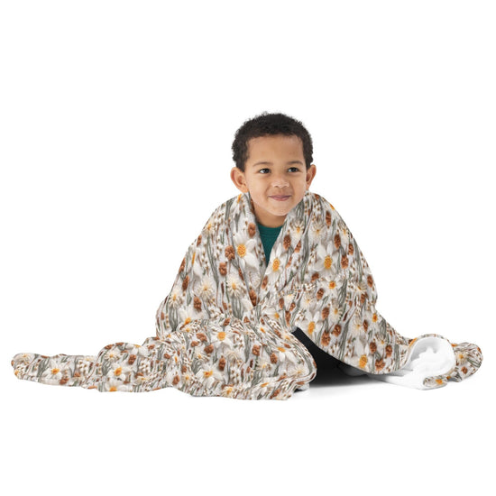 Floral crotchet Throw Blanket Fall allover pattern design pretty casual stylish fashion Holiday TV room bedroom guest room designer throw