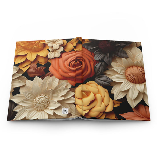 Floral Hardcover Journal - Elegant Writing Notebook, Gift for Writers, Floral Decor, Daily Planner, Sketchbook