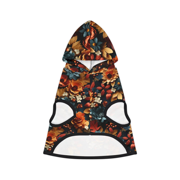 Fall Floral Pet Hoodie - Stylish Custom Design for Casual Walks, Travel, and Pet Lovers - Perfect Holiday Gift, Dog or Cat Owner Apparel The Aurora Touch