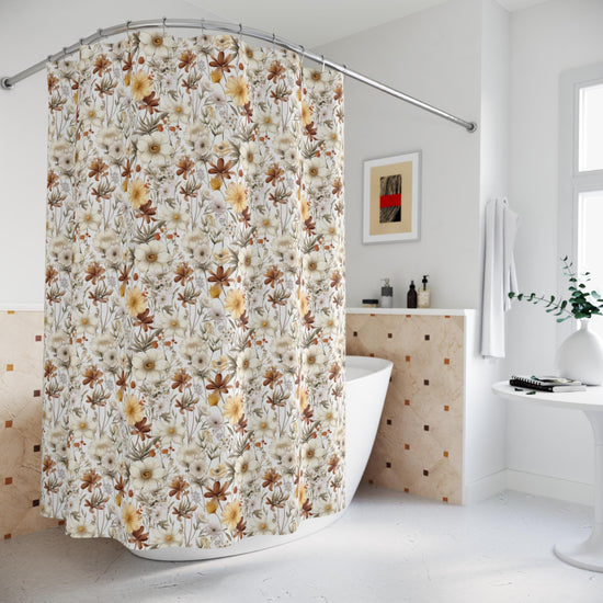 Floral Shower Curtain, Elegant Bathroom Decor, Nature-Inspired Home Accents, Gift for Her, Boho Bathroom