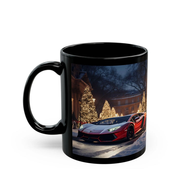 Luxury Mug, Lamborghini Holiday Mug, Black Mug, Christmas Gift, Stylish Coffee Mug, Exotic Car Design, Novelty Mug The Aurora Touch
