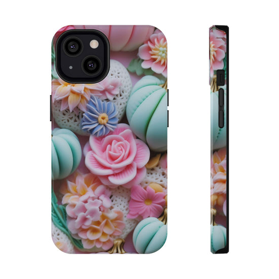 Floral Impact-Resistant IPhone Case, 3D Colorful Phone Cover, Cute Phone Accessory, Gift for Her, Spring Phone Case, Unique Design