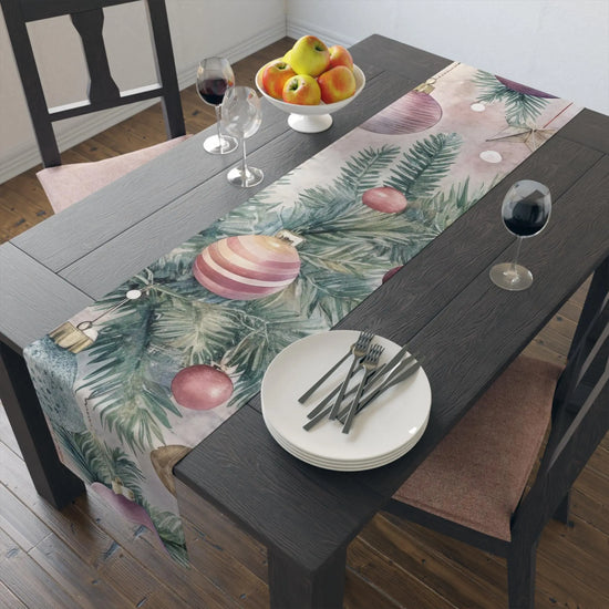 Christmas Table Runner, Holiday Table Decor, Festive Dining Accent, Seasonal Home Decor, Winter Holiday Tablecloth The Aurora Touch