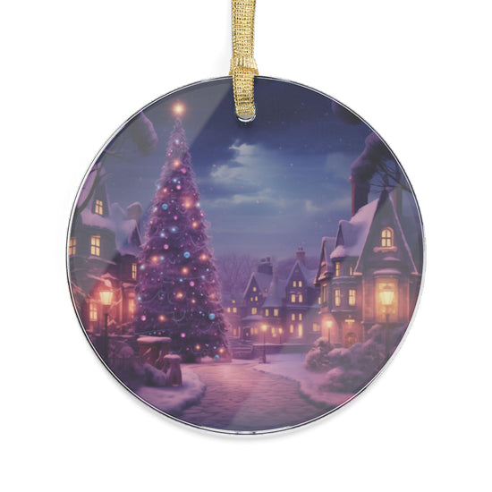 Acrylic Ornaments, Purple Xmas Holiday Tree Decorations, Room Decor, Living Room Art, Fancy Colorful Ornaments