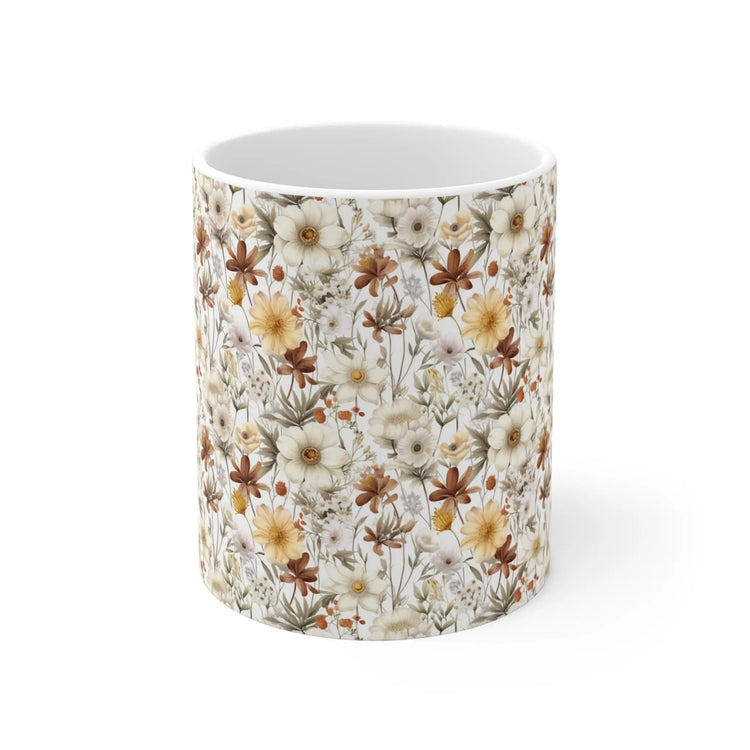 Floral Essence Mug 11oz | Nature Lover Gift, Boho Decor, Floral Mug, Garden Inspired Drinkware, Cozy Home Essentials The Aurora Touch