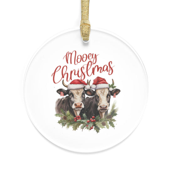 Acrylic Ornaments, Country Xmas Cows Tree Decorations for Living Room, Bundle Holiday Decor, Home Decoration