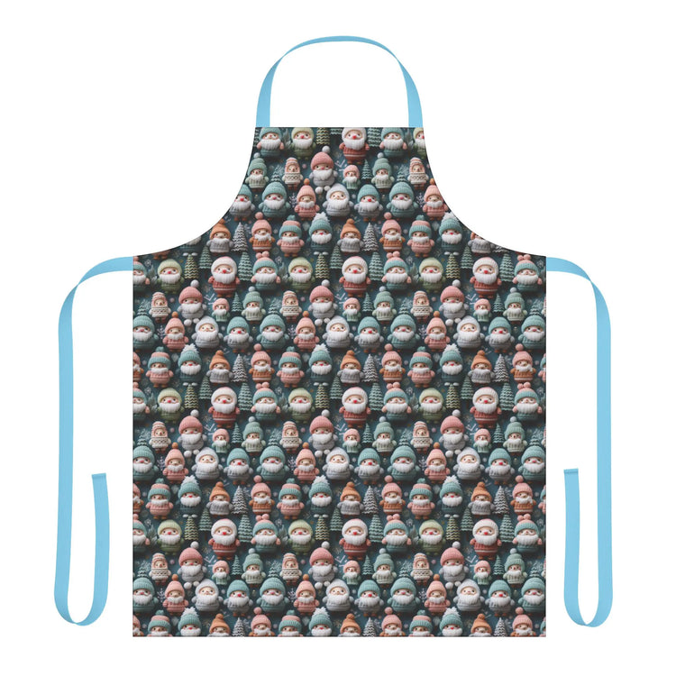 Christmas Holiday Apron, 5-Color Straps - Festive Cooking & Baking Kitchen Accessory, Xmas Chef Apron, Gift for Cooks, Adjustable Tie Apron,