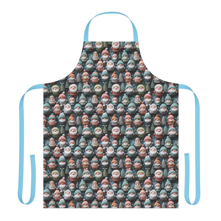 Christmas Holiday Apron, 5-Color Straps - Festive Cooking & Baking Kitchen Accessory, Xmas Chef Apron, Gift for Cooks, Adjustable Tie Apron,