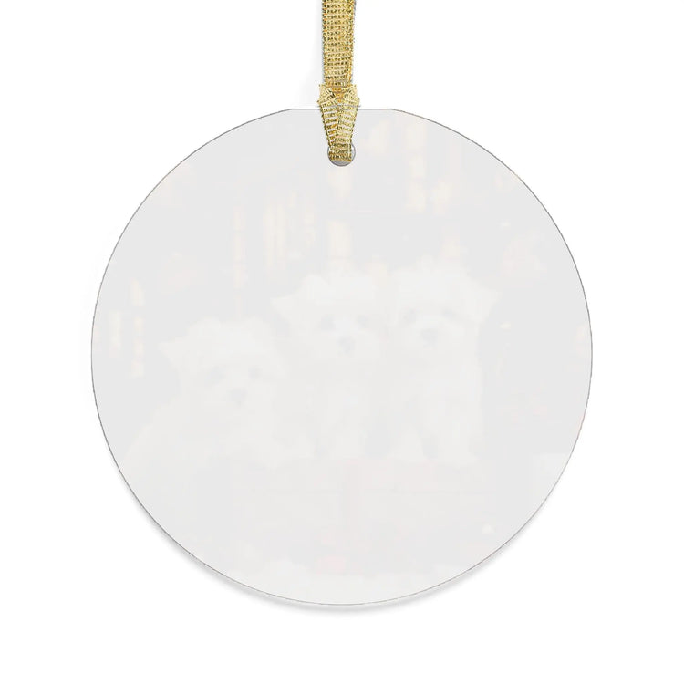 Adorable Maltese Puppy Acrylic Ornaments - Multipack Christmas Tree Decorations | Holiday Decor & Gifts The Aurora Touch