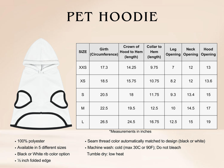 Fall Floral Pet Hoodie - Stylish Custom Design for Casual Walks, Travel, and Pet Lovers - Perfect Holiday Gift, Dog or Cat Owner Apparel