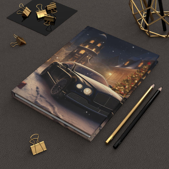 Christmas Holiday Scene Hardcover Journal Matte, Bentley, Holiday Journal, Daily Notebook, Songwriting Book, Note Taking Journal, Designer