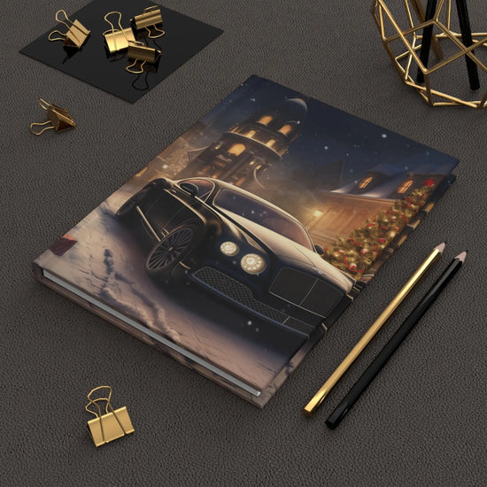 Christmas Holiday Scene Hardcover Journal Matte, Bentley, Holiday Journal, Daily Notebook, Songwriting Book, Note Taking Journal, Designer The Aurora Touch