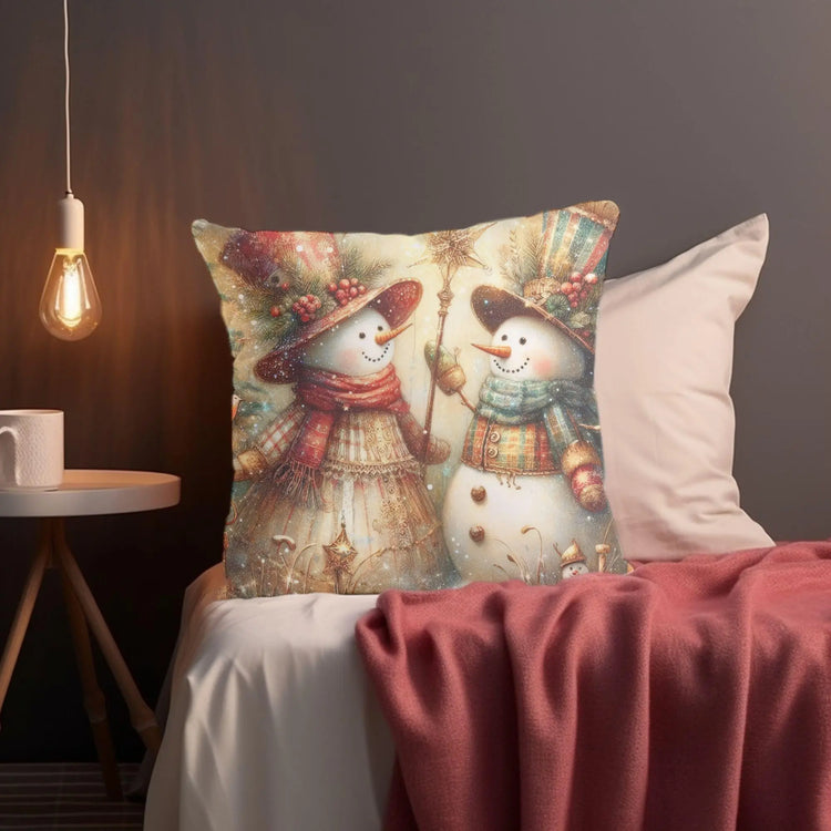 Festive Snowman Pillow, Christmas decor, Holiday gift, Winter home accessory, Cozy throw pillow, Seasonal decoration The Aurora Touch