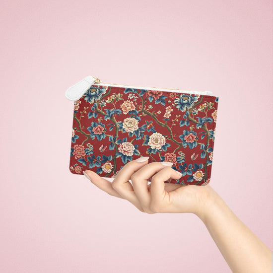 Elegant Floral Mini Clutch Bag, Stylish Purse, Makeup Organizer, Gift for Her, Wedding, Date Night