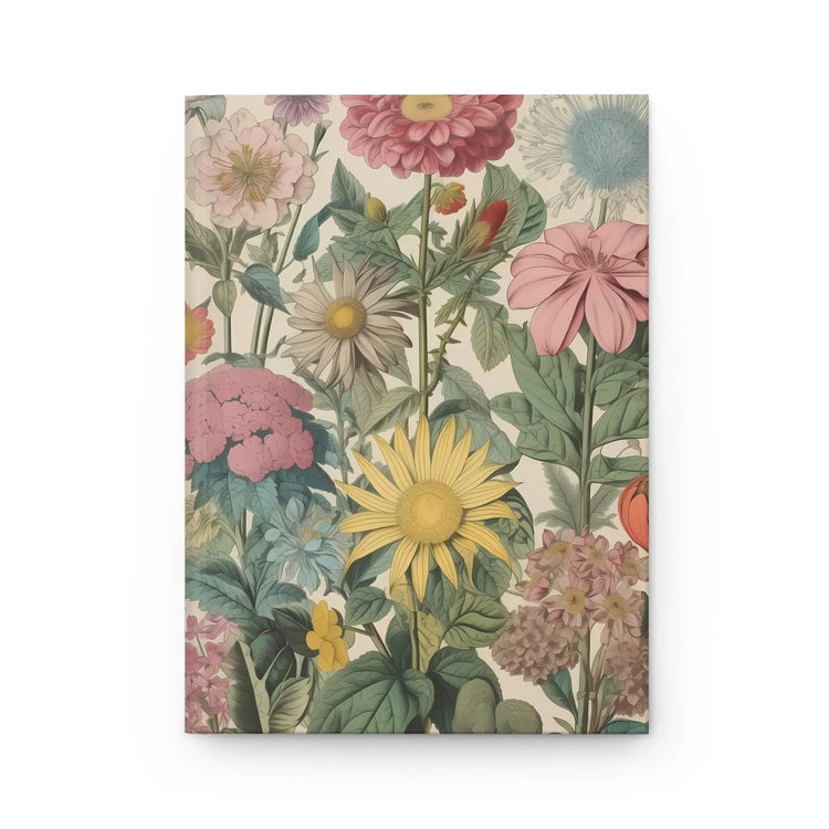 Botanical Hardcover Journal - Floral Design - Perfect for Writing, Note-Taking, Gift for Nature Lovers, Journaling, School Supplies, Flower The Aurora Touch