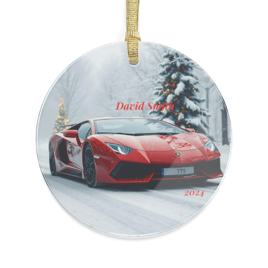 Personalized Acrylic Christmas Ornament - Luxury Car, Holiday Decor, Gift for Car Enthusiasts, Custom Keepsake, Festive Decoration The Aurora Touch