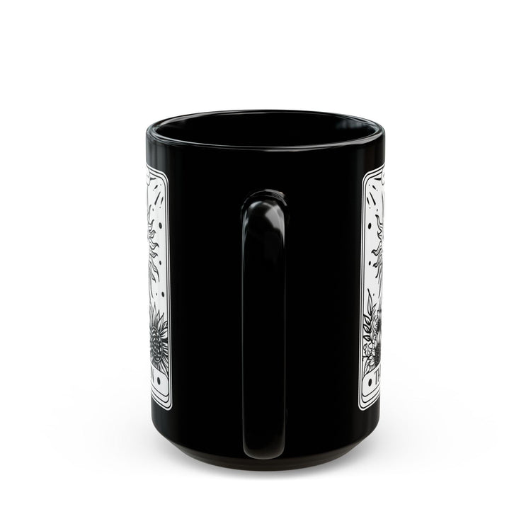 Celestial Black Mug - The Sun Tarot Card Coffee Cup, Mystical Psychic Gift, 11oz 15oz Mug, Tarot Card Readings, Mystic Drinking Cup