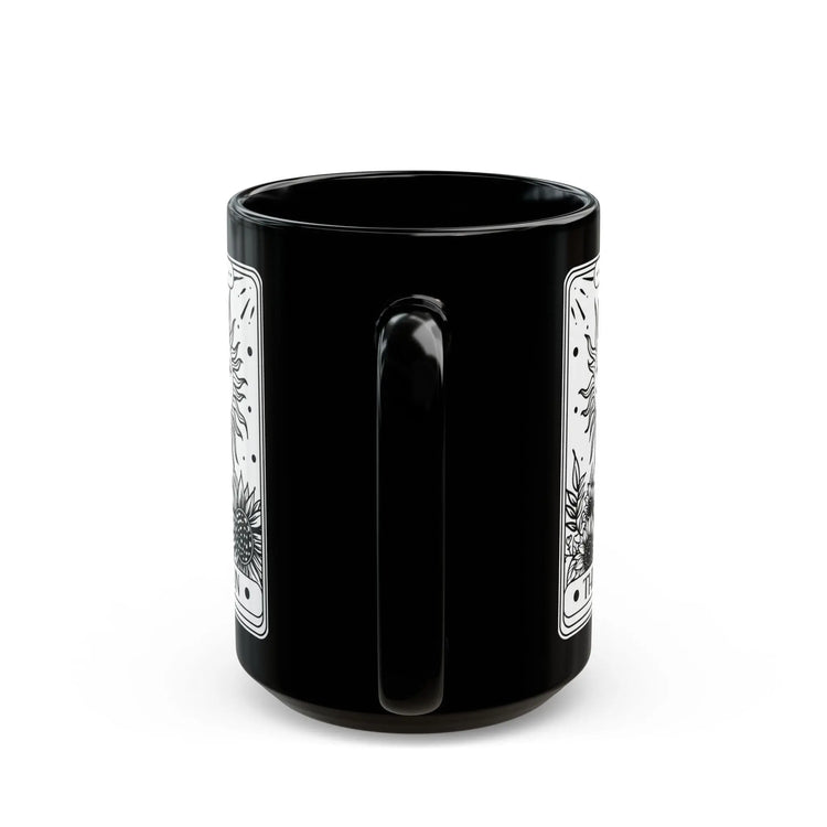 Celestial Black Mug - The Sun Tarot Card Coffee Cup, Mystical Psychic Gift, 11oz 15oz Mug, Tarot Card Readings, Mystic Drinking Cup