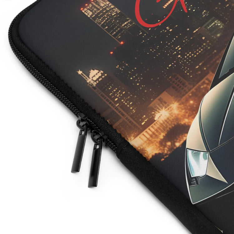 Personalized Car Lover Laptop Sleeve, Cool Tech Accessory, Perfect Gift for Him, Black Lamborghini, Car Enthusiast