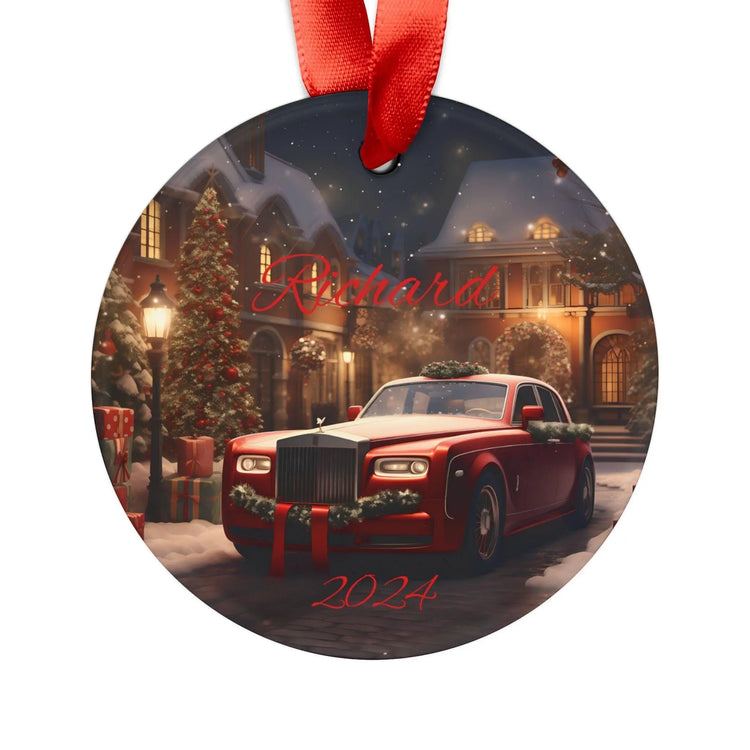 Personalized Christmas Acrylic Ornament, Custom Holiday Decor, Unique Gift for Family, 2024 Keepsake, Festive Tree Decoration, Rolls Royce The Aurora Touch