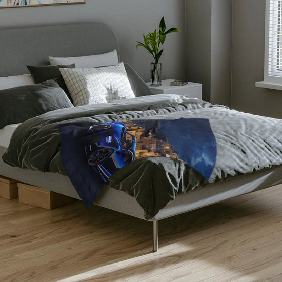 Luxury Velveteen Microfiber Blanket for Car Enthusiasts, Cozy Home Decor, Perfect Gift for Birthdays, Father&