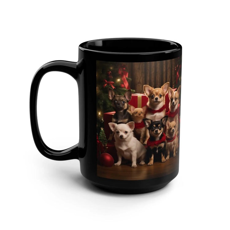 Holiday Mug, 15oz, Chihuahua, large coffee mug, Xmas gift, Nurse Gift, Houseware, Holiday Decor, Gift for Sister, Puppy Art The Aurora Touch