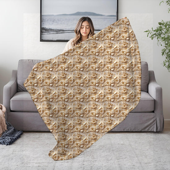 Elegant Velveteen Microfiber Blanket for Cozy Comfort, Luxurious Home Decor, Gift for Weddings, Valentine&