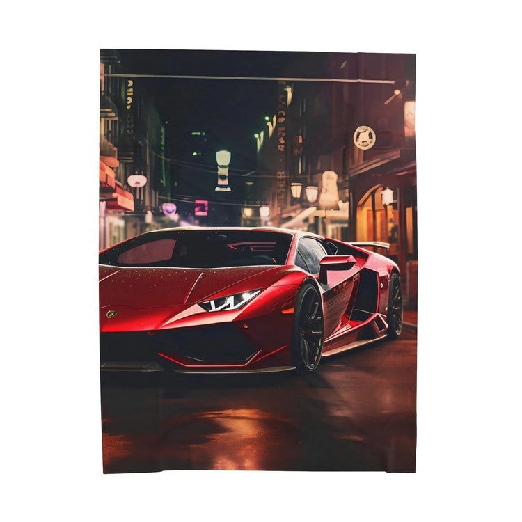 Luxury Velveteen Plush Blanket with Sports Car Design, Cozy Throw, Gift for Car Lovers, Home Decor, Soft Fleece Blanket, Auto Enthusiast The Aurora Touch