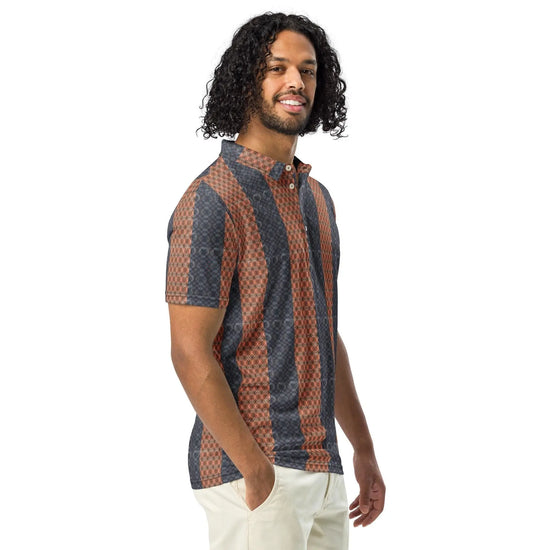 Men’s All-Over Print Slim Fit Polo | Stylish Trendy Design | Pattern Shirt | Comfortable Fabric | Fashionable Polo for Casual & Dressy Looks The Aurora Touch