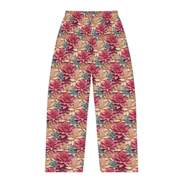 Bohemian Floral Pajama Pants, Cozy Lounge Pants, Indoor Wear, Flower Print Sleepwear, Gift for Her, Relaxation Outfit